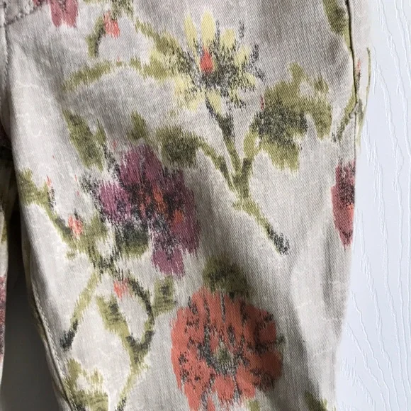 Pilcro Stet Tan Floral Skinny Jean /‎ SZ 26 - Picture 6 of 9